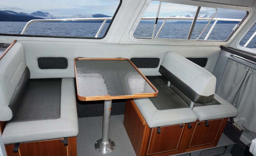 Entertain friends with dinette seating and galley that includes sink and 40G freshwater tank